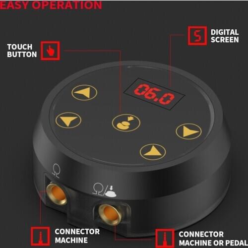 Professional Mini Tattoo Power Supply With Adaptor Digital Display Magnet Base Power Supply for Tattoo Machine Permanent Makeup