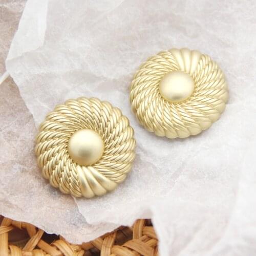 HENGC Vintage Gold Metal Women Coat Buttons For Clothing Cap Shape Sweaters Suit Decorative Big Sewing DIY Accessories Wholesale