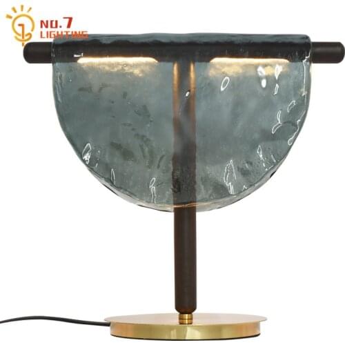 Italian Design Artistic Individual Stained Glass Table Lamp Rose Gold Home Decorative Desk Lights Bedroom Living/Model Room Bar