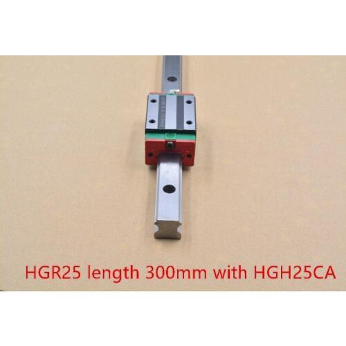HG linear guide HGR25 width 23mm length 300mm with HGH25CA slide rail for cnc xyz axis HGH25CA1R300 1pcs