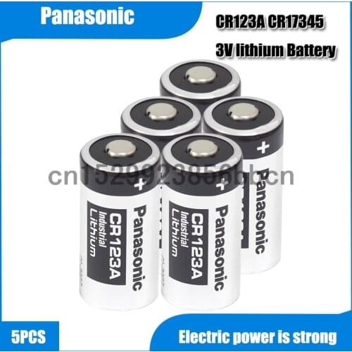 5PCS Panasonic 3V 1400mAh Lithium Battery CR123 CR123A CR17345 for Camera Battery