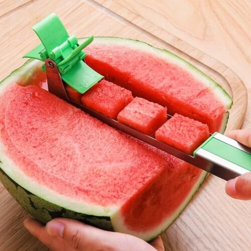 Watermelon Cutter Stainless Steel Windmill Design Cut Watermelon Kitchen Gadgets Salad Fruit Slicer Cutter Kitchen Accessories