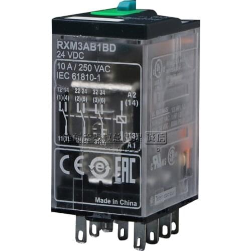 RXM miniature relays without LED RXM3AB1JD RXM3AB1BD RXM3AB1ED RXM3AB1FD 3CO-10A
