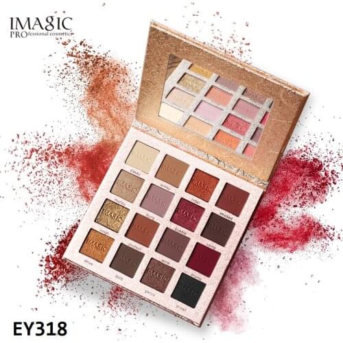 IMAGIC New Charming Eyeshadow 16 Color Palette Make Up Matte Shimmer Pigmented Eye Shadow Powder Palette Official Product