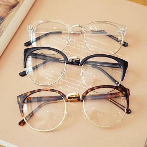 Transparent Spectacle Frame For Men Women Glasses Anti-fatigue Cat Eye High Quality Computer Eyeglasses Men Retro Optical Lens