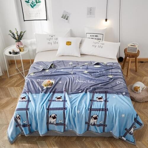 Stripe Blankets Cartoon Quilts Twin Full Queen King Girls Blankets Soft Throw Flannel Blanket on Bed/car/sofa Luxury Dumbo Rugs