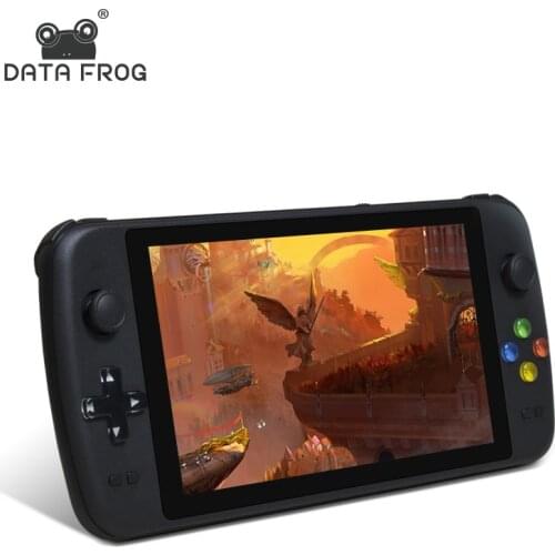 Data Frog 7 inch Quad-core Handheld Arcade Game Console Support for PS1/GBA/MD/MAME Retro MINI Video Game Console Support HD Out