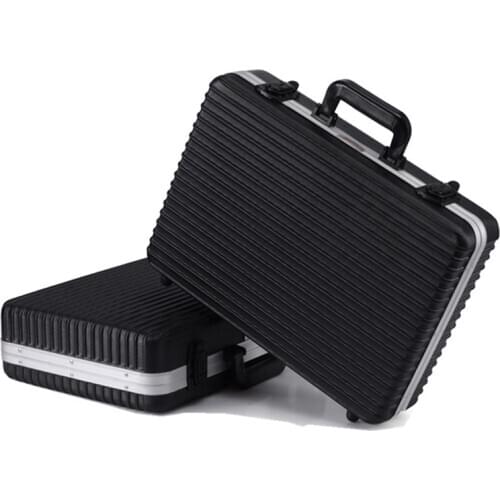 Portable aluminum alloy toolbox precision instrument box multi function shockproof and anti falling equipment protection case