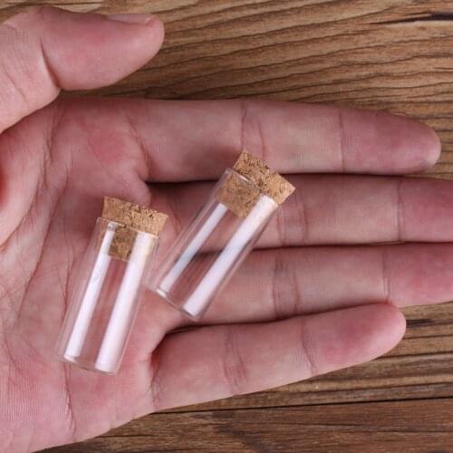 10pcs 3ml 16*35mm Transparent Glass Test Tube Vials Terrarium with Cork Stopper Glass Container Glass vessels for Art Craft