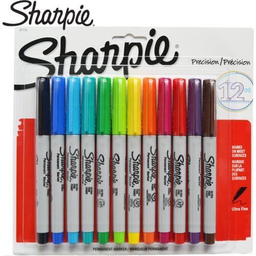 Sharpie 37175 Marcador 12 Color 0.5mm Sanford Libre De Polvo Marcador Marca Pluma Marcador De Color Conjunto De Marcador