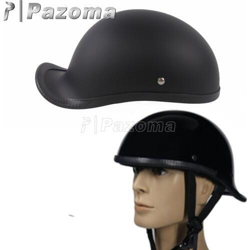 Unisex Retro Matte Black Helmets Universal Motorcycle Adult Half Face Helmet ABS Vintage Helmet For Cafe Racer Cruiser Chopper