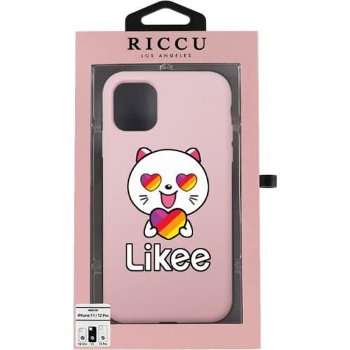 Likee Funny cat bear love heart Black Phone Case for iPhone 11 pro 8 7 6 6S Plus X XR 11 12 Pro mini XS MAX Matte Candy Cases