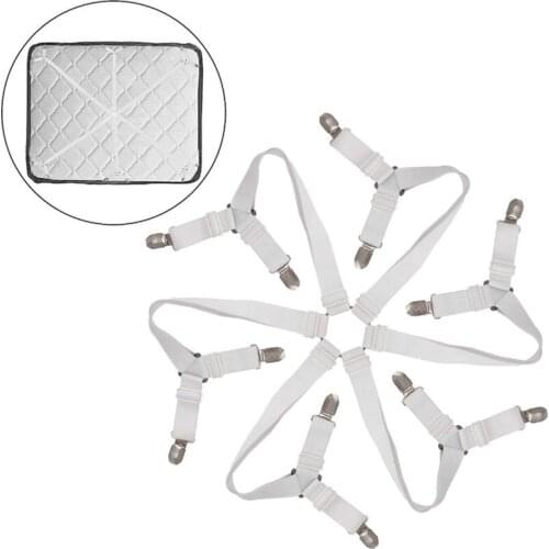 1Pcs Bed Sheet Clips practical Fasteners Variety of ways adjustable elastic band sheet mattress Anti-slip clip Home Supplies