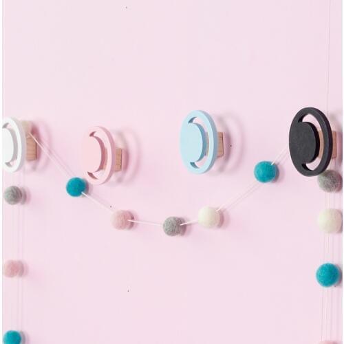 1PC Nordic Style Cute Wood Wall Decor Eye Children Kids Baby Room selfadhesive Background Home Decoration Storage Rack ME 025