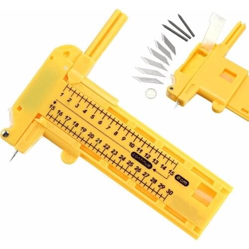 1pc Durable Compass Circle Cutter 1-30cm +6pcs Spare Blades +3pcs Leads For Rubber Paper Leather Vinyl Cutting Mayitr Hand Tools