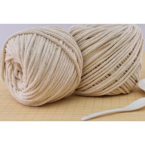 100% Cotton Yarn Dia.1-10 mm Organic Rope Cords for Diy Handmade Bohemian Hanging Tapestry Yarn for Hand Crocheting Bags Cushion