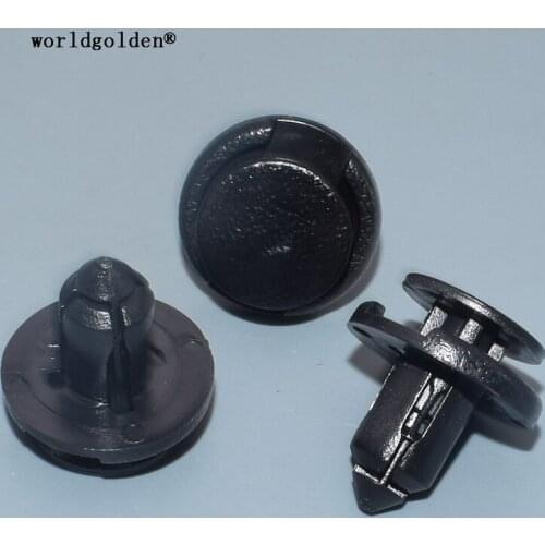 Worldgolden 100pcs Bumper Clip Push-Type Retainer for Nissan#01553-09611(0155309611),01553-10501(0155310501),90467-08185