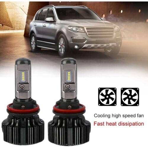 2pcs Super Bright High Power H8/H9/H11 Led Conversion Kit 60W 6000K 12000LM AutoLED Headlights