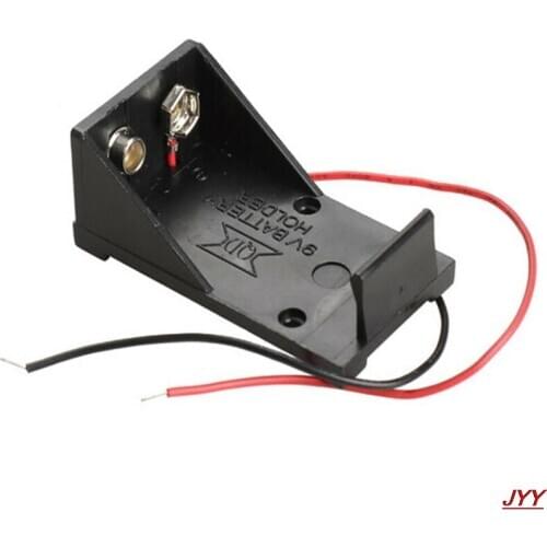 2PCS New 9V Battery Holder Box Case Wire Plug 5.5*2.1mm for Arduino
