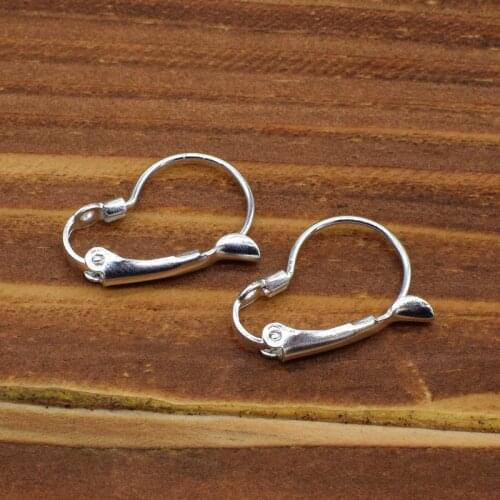 20Pcs 925 Sterling Silver Jewelry DIY Accessories 925 Silver Hook For Necklace Findings & Components 1.3*2CM