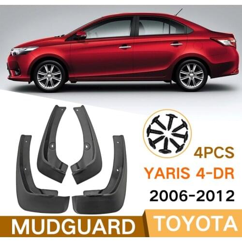 4Pcs Car Mud Flaps For Toyota Yaris Sedan 2006-2012 Mudflaps Splash Guards Mud Flap Front Rear Mudguards Fenders