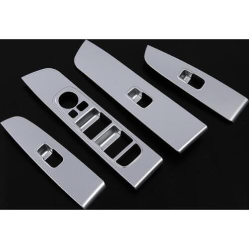 4PCS ABS Chrome Car Door Window Lift Glass Switch Buttons Cover Trim Moldings For KIA Sportage R 2018 Car Styling Accessories