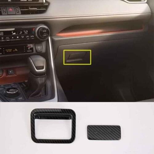Car Styling Auto Handle Cover Lid Storage Console Glove Box Door Cover Lid Latch For Toyota RAV4 2019 2020 Accessories