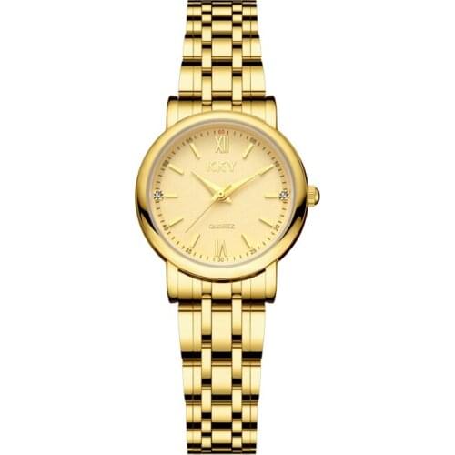 Creative Gold Luxury Fashion Quartz Men Women Watches Waterproof Full Steel Fashion Couple Wristwatches Male & Female Clock For