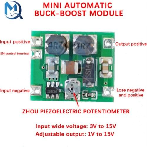 DC3V-15V Mini Automatic Buck-Boost Regulator Module Stabilized Power Supply Module DC-DC Automatic Voltage Regulator Board