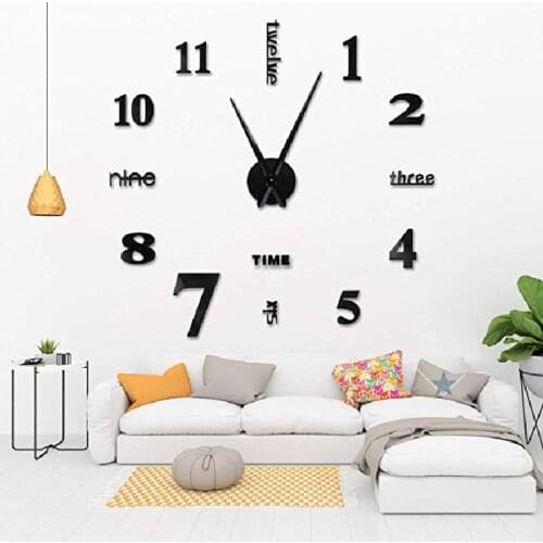 Diy 3d Acrylic Wall Clock Clocks Watch Horloge Murale Modern Circular Needle Mirror Large Home Decoration