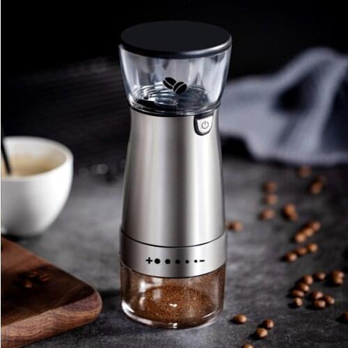 ZK30 USB Electric Coffee Grinder Stainless Steel Adjustable Professional Coffee Bean Mill Pepper Grinding Machine Kitchen Tools