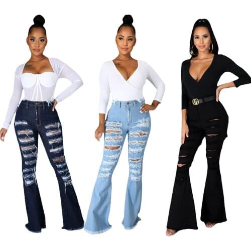 Gitionline Women's Flared Jeans