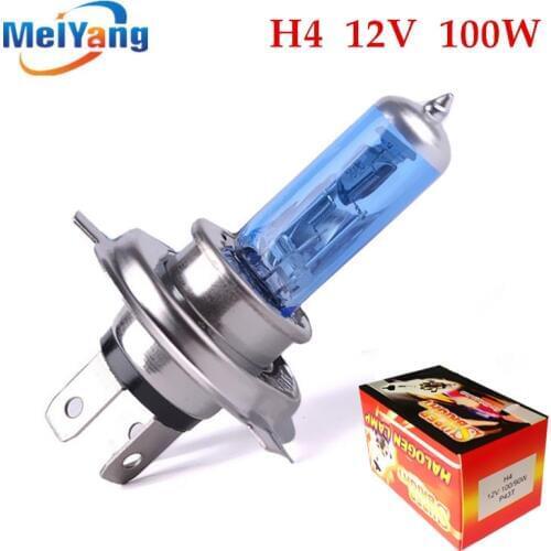 H4 100W 12V Halogen Bulb h4 super white Fog Lights High Power Car Headlights Lamp Car Light Source parking auto
