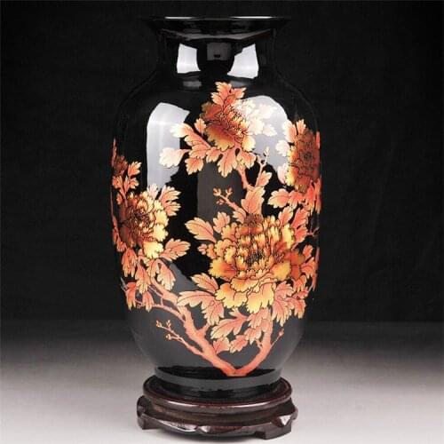 Good Glazed Peony Flower Ceramic Vases for Home decor porcelain vase vase ceramic