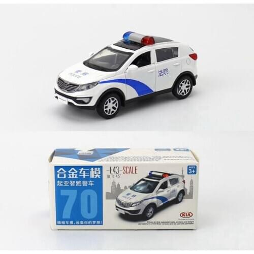 Toy car 1:43 Alloy Car Model Korea Kia Sportage R SUV Off-Road Car Open Door Pull Back Police-Car Toy For Boy Gifts