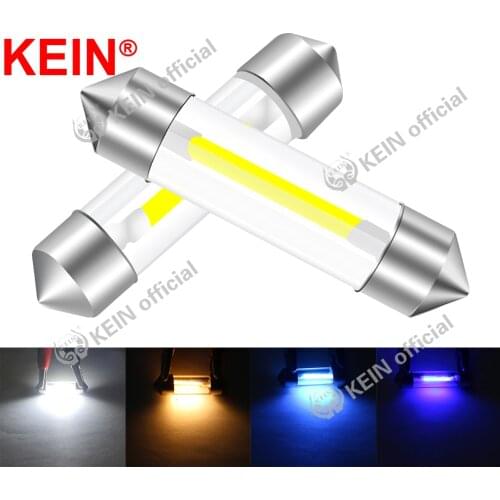 KEIN 10pcs SV8.5 C5W C10W Led Warm White Festoon LED Car Light COB Interior Lighting Reading 31 36 39 41 Mm Signal Lamp Bulb 12V