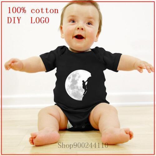 Climb the moon Summer Fashion Baby girl Bodysuit Baby Mommys Little Baby Gentleman Cotton Jumpsuit Short Sleeved Babysuit baby