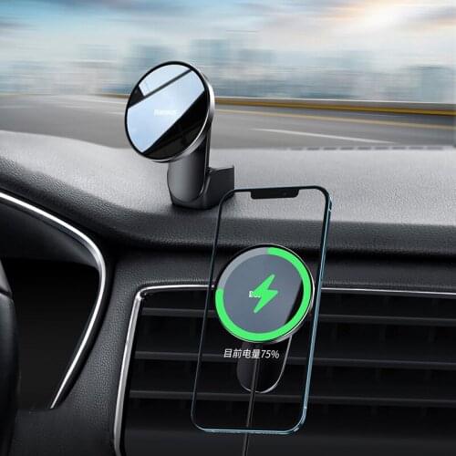 Mobile phone car holder is suitable for iPhone12 navigation wireless charger Apple magnetic suction