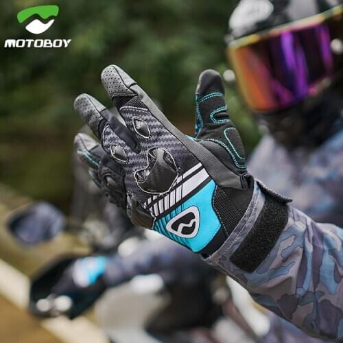 MOTOBOY NEW motorcycle riding gloves breathable anti falling wear resistant touch screen Knight gloves hard shell full finger