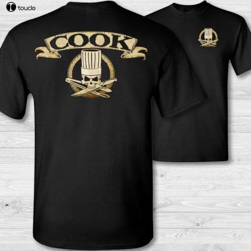 Cook Crossbones T-Shirt, Bbq Cooking Skull T Shirt, Barbecue Cooks Badge New 2019 Men Summer O Neck Cotton Custom Print T Shirt