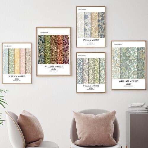 William Morris The Victoria and Albert Museum Exhibition Wall Art Canvas Painting Posters and Prints Living Room Decor(No Frame)