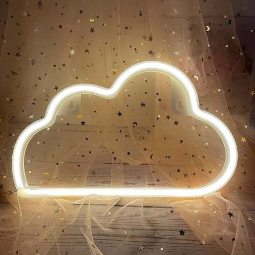 Neon Lights Wall Decoration Usb Or Battery Neon Lights Bedroom Cloud Lights Suitable for Christmas Birthday Parties C1