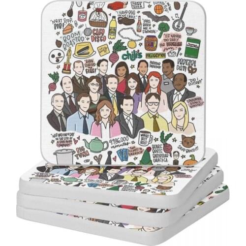 The Office Diatomite Square Round Coaster Anti-Scald Cup Bonsai Mat Soap Toothbrush Pad Diameter 10cm