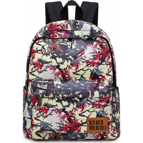 Original New School Bags for Teenager Girls Backpack Woman Durable Floral Rucksacks Chinese Style 14 inch Laptop Bagpack Mochila