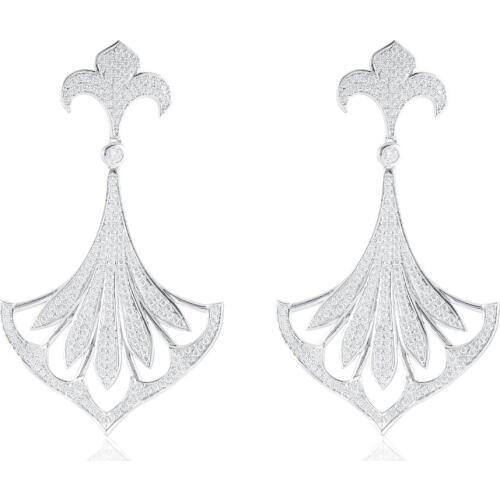 GrayBirds New Fashion Fanned Drop Earrings For Wedding Women AAA Cubic Zirconia High Quality Luxury Jewelry MLE094