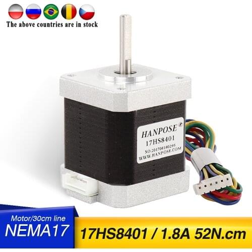 Free shipping Nema 17 48mm 17HS8401 for Titan extruder 4-lead 1.8A 52N.CM 42 Motor For 3D Printer Parts