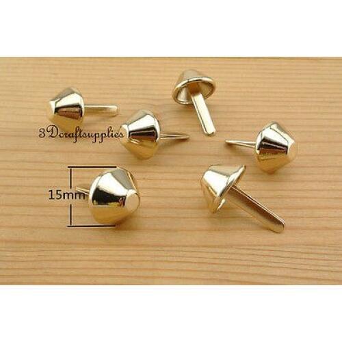 Purse feet bag feet handbag feet metal feet 30 pcs 15 mm light gold G61