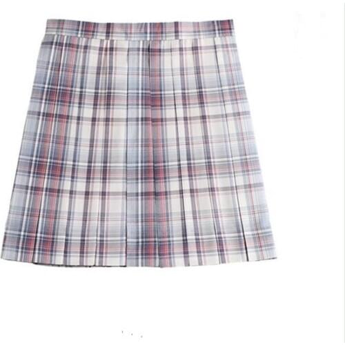 Japanese Summer Pleated Skirt Plaid Skirts High Waist For JK School Uniform Students Cloths D011