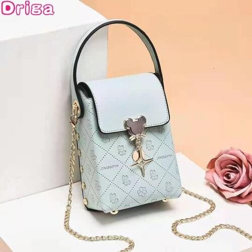 Driga Chain Women Shoulder Bags Lozenge Bow Crossbody Bags Beautifully Decorated Popular Female Bags 2021 New Mobile Phone Bags