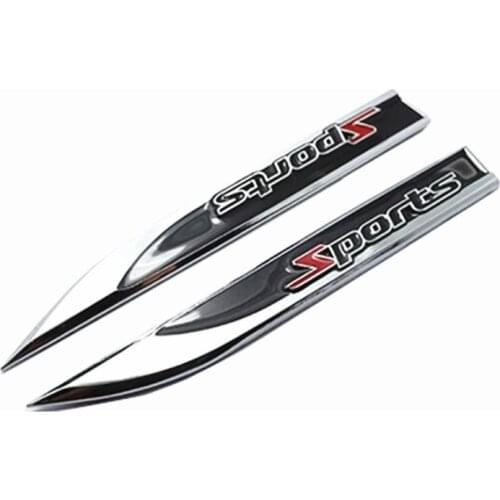 1Pair 3D Metal Car Wing Right & Left Side Badge Fender Emblem Car Sticker for INFINITI EX FX JX QX X25 Acura MDX RDX TSX ZDX RL